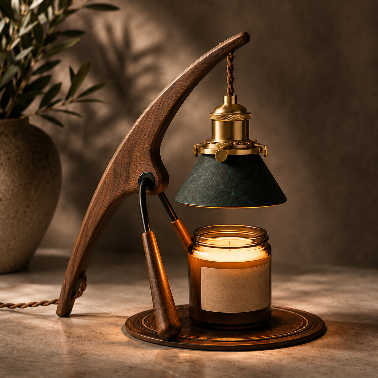 Aether Walnut Mantis Candle Lamp