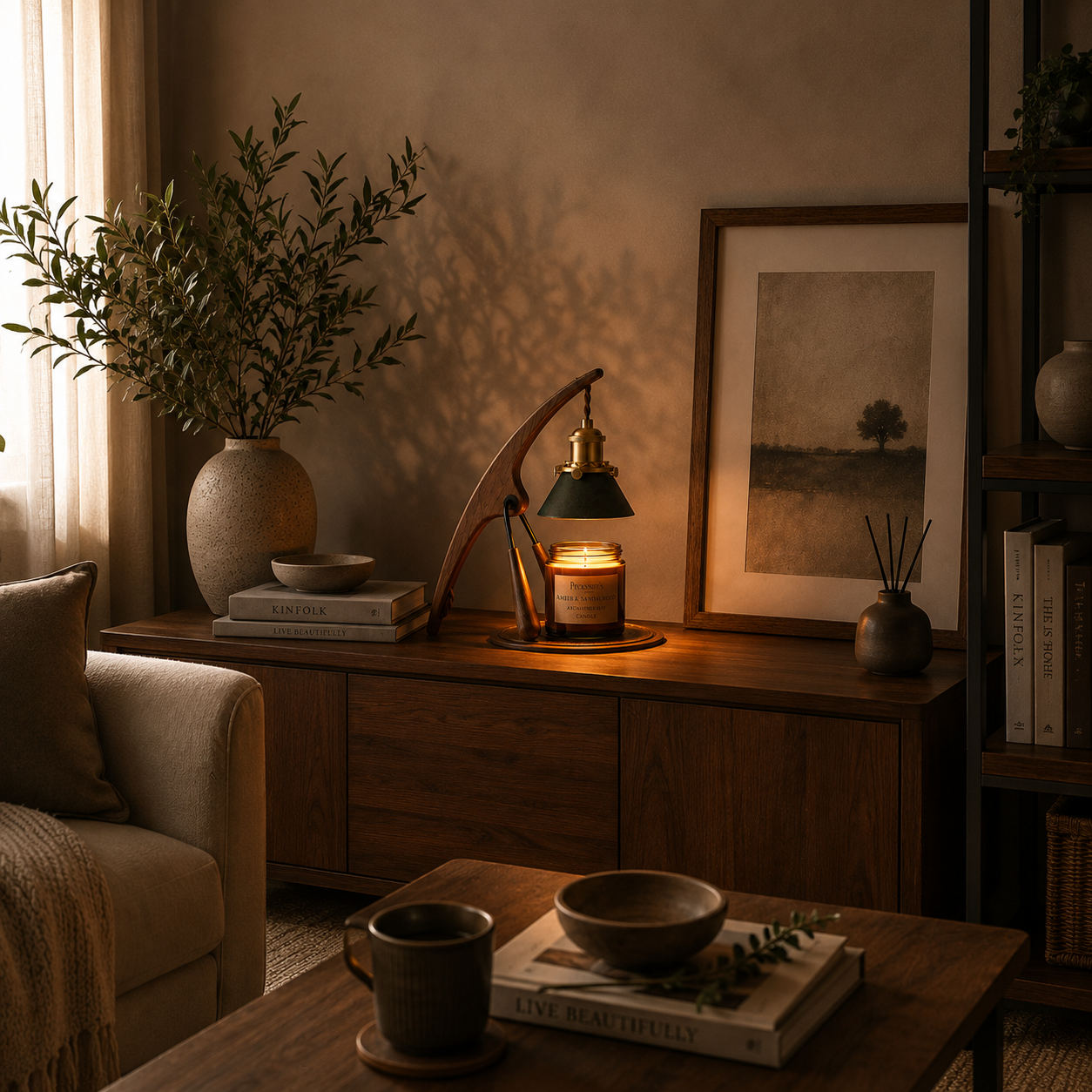 Aether Walnut Mantis Candle Lamp