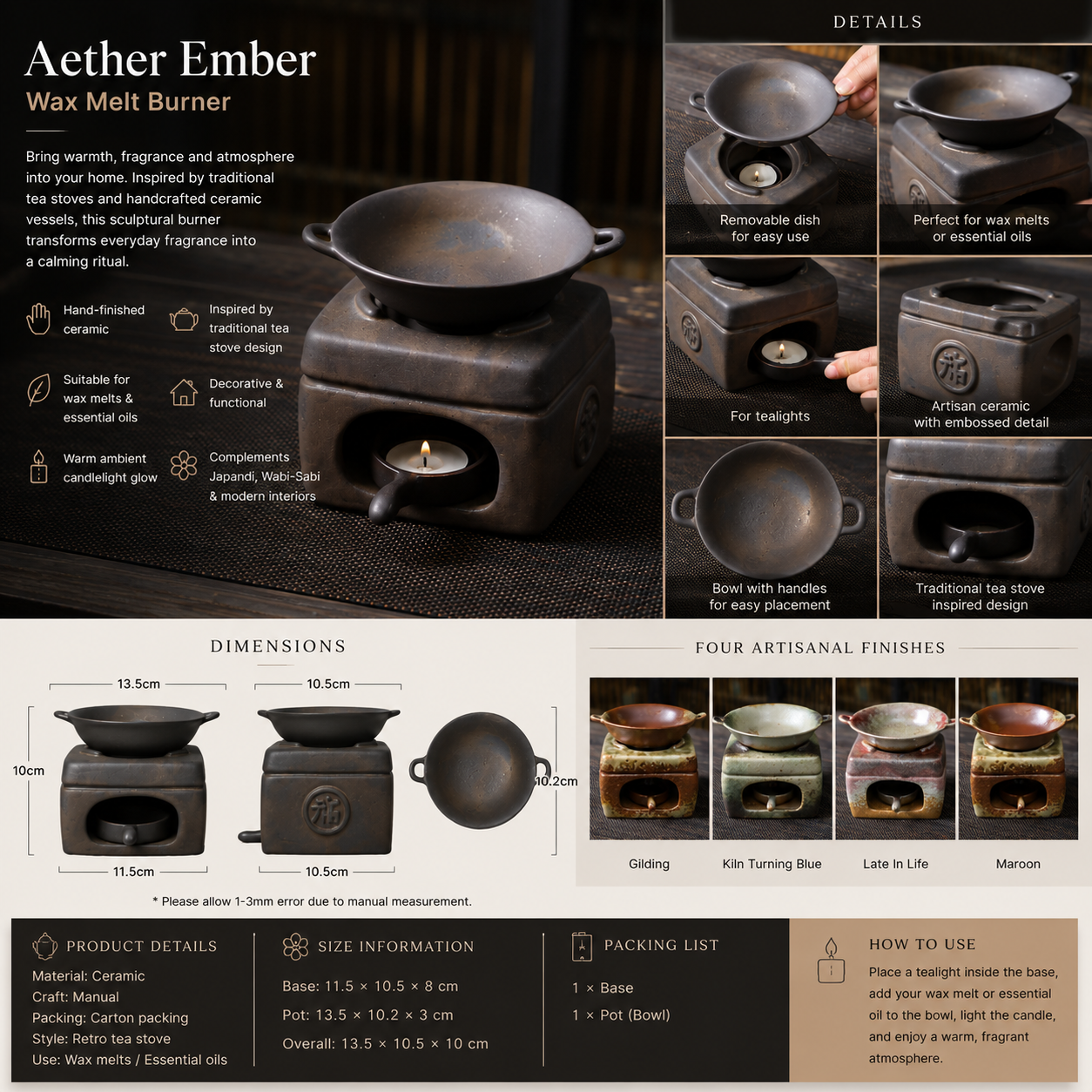 Aether Ember Wax Melt Burner