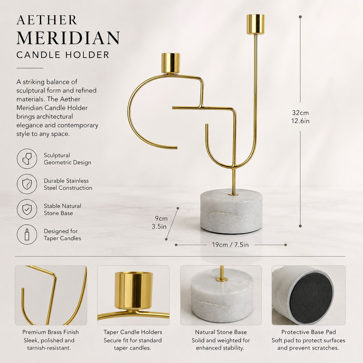 Aether Meridian Candle Holder